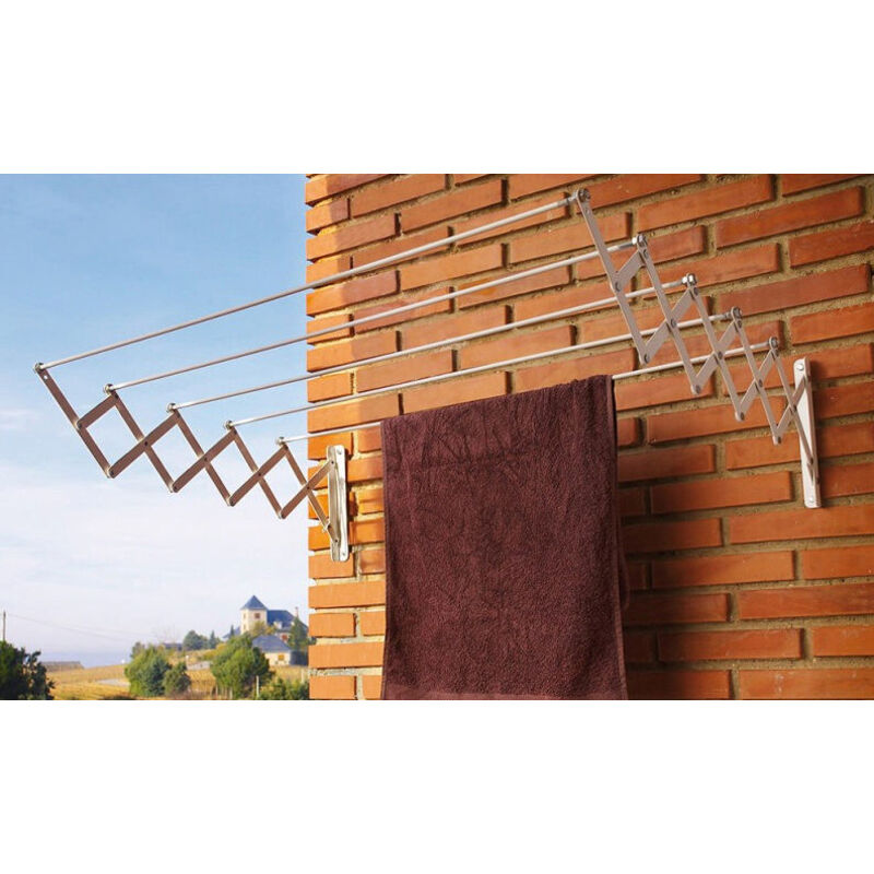 foto del prodotto cuncial - stendibiancheria estensibile a fisarmonica epossidica bianca 180 cm