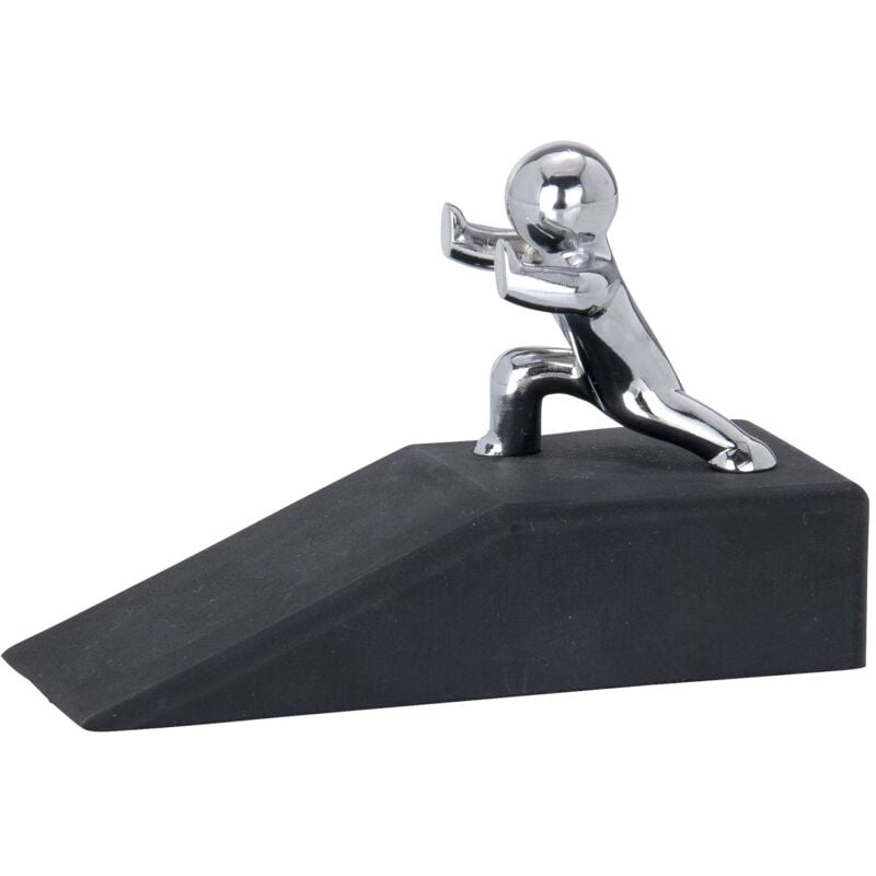foto del prodotto cuneo fermaporta herkules, gomma, 10 x 6.5 x 4 cm, nero wenko