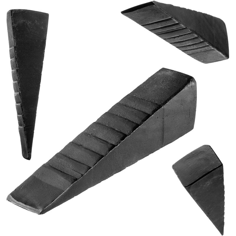 foto del prodotto cuneo spaccalegna in acciaio kadax - 26,5 x 5 x 7 cm - per abbattere e spaccare il legno - robusto - granata spaccalegna - cuneo di ricambio