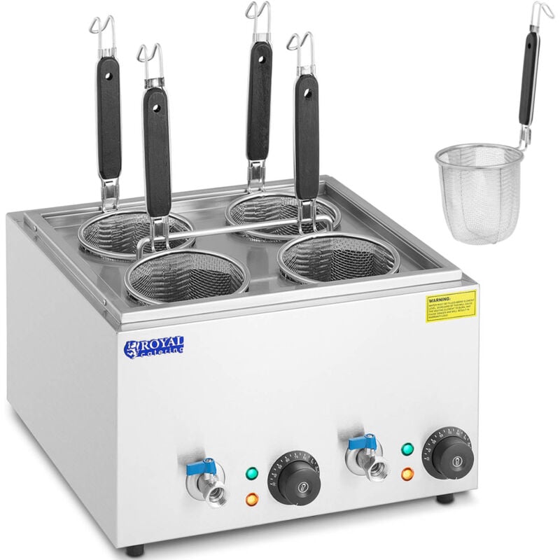 foto del prodotto cuocipasta con 4 cestelli royal catering temperatura 30 110 c