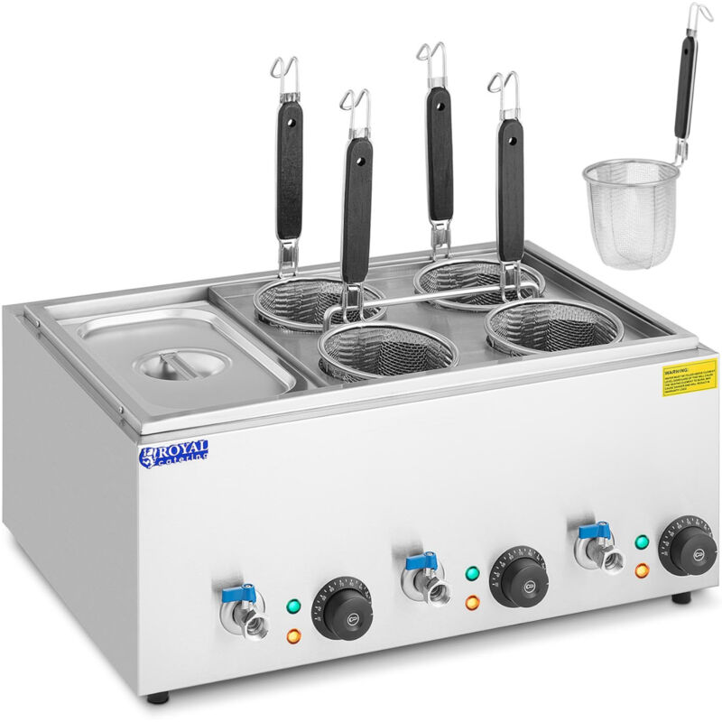 foto del prodotto cuocipasta con 4 cestini e gn 1 3 contenitori 30 110 c