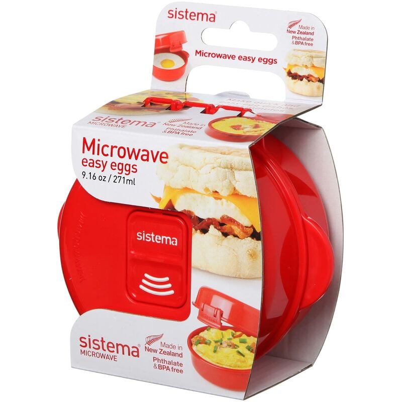 foto del prodotto cuociuova per microonde contenitore per alimenti adatto al microonde 271 ml privo di bpa rosso sistema