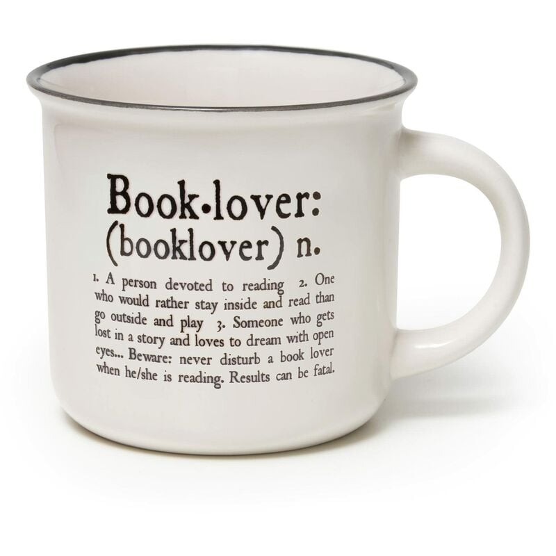 foto del prodotto cup puccino, tazza in porcellana new bone china, tema book lover, take a break collection, capacit 350 ml, lavabile in lavastoviglie, utilizzabile