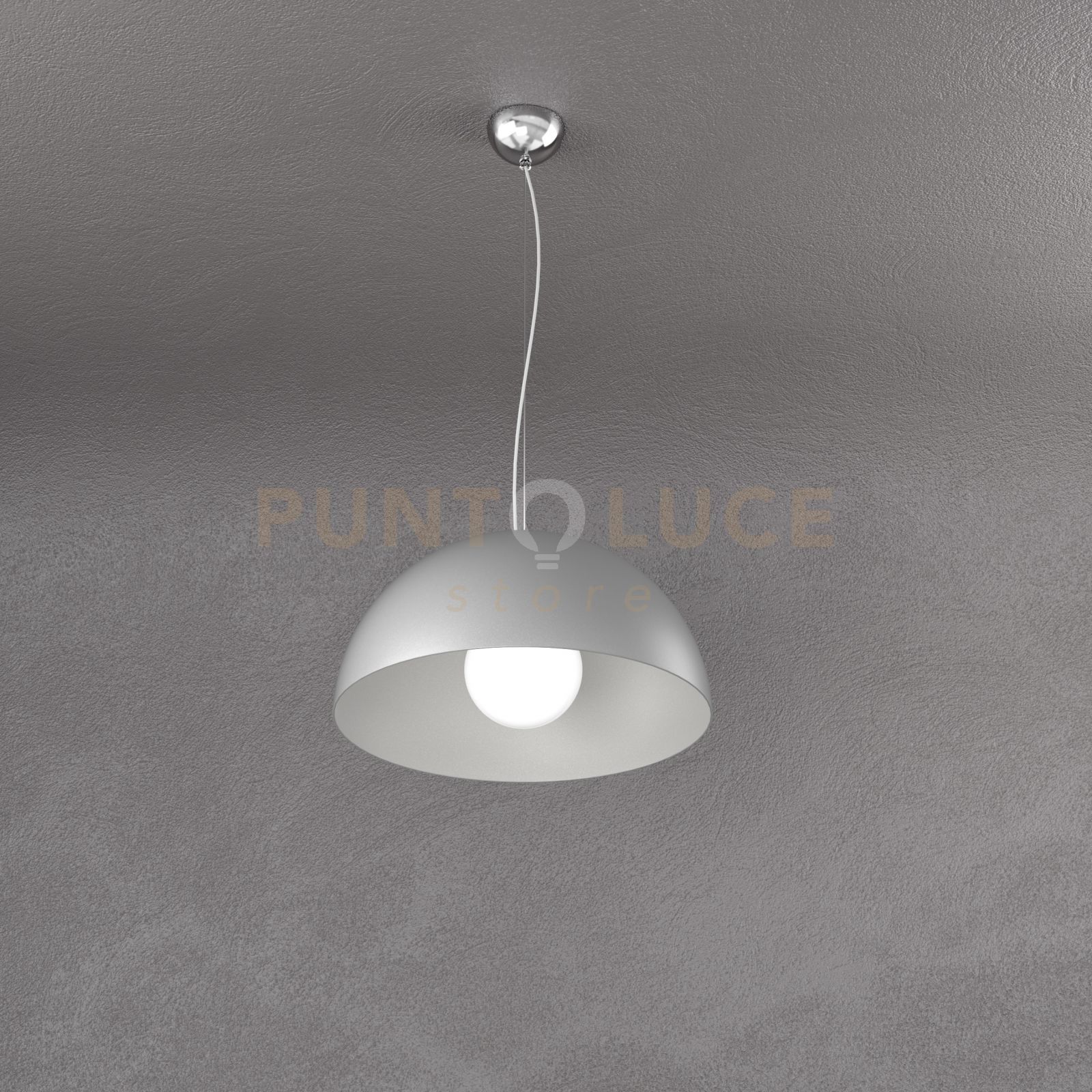 foto del prodotto cup sospensione d.35 cm. 1 luce grigio 1144 s35 gr