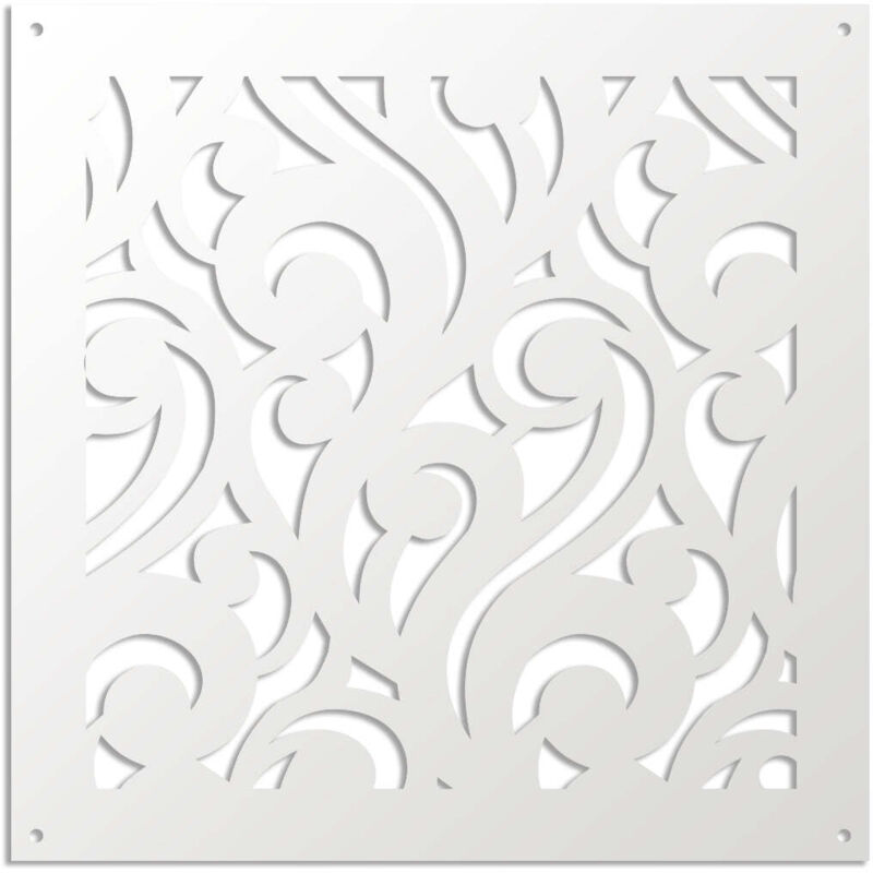 foto del prodotto curl pannello in pvc traforato parasole misura 48x48 cm colore bianco