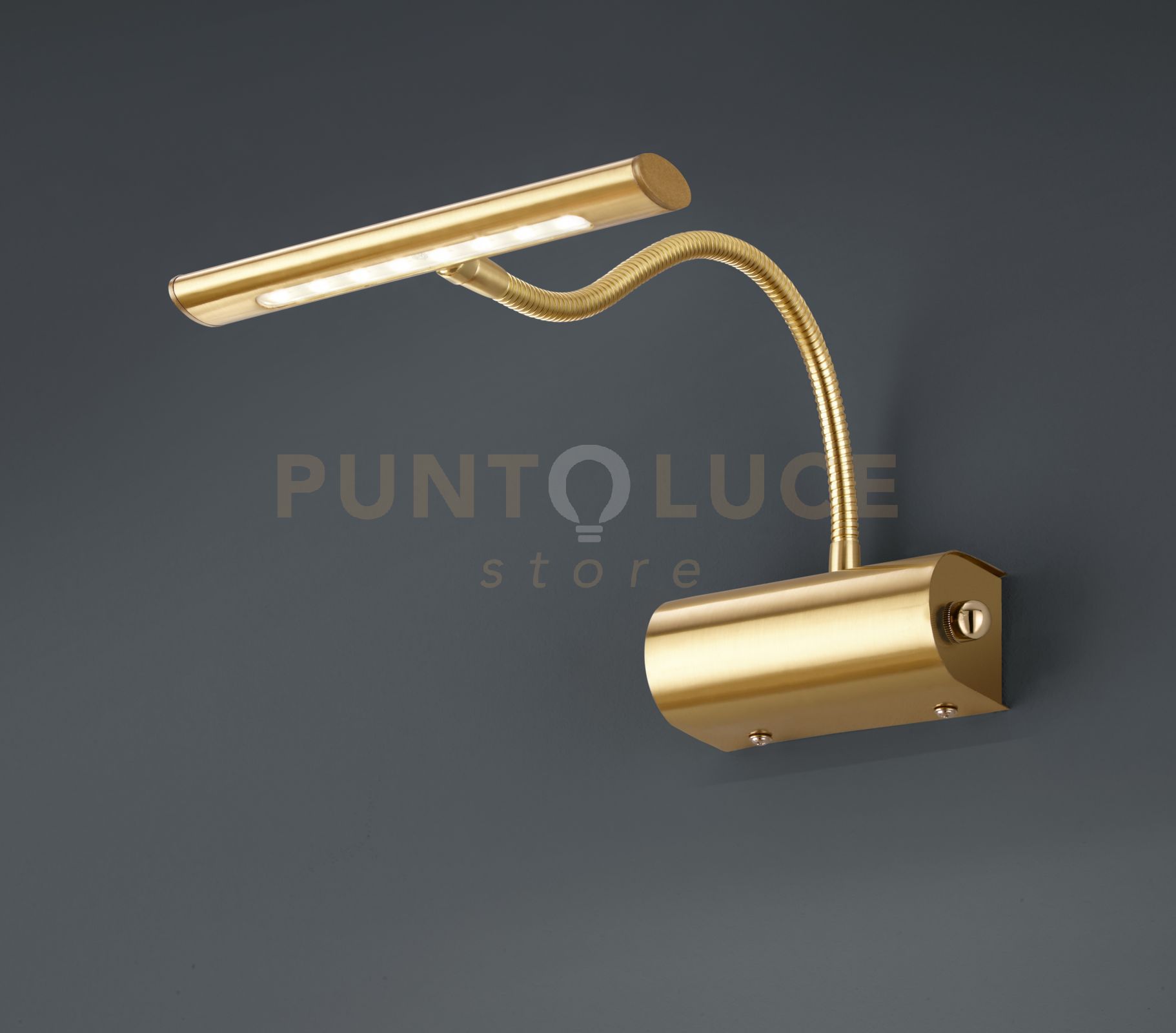 foto del prodotto curtis applique led 4w 430 lm, 3.000 k flessibile cm18 max 35 ottone satinato