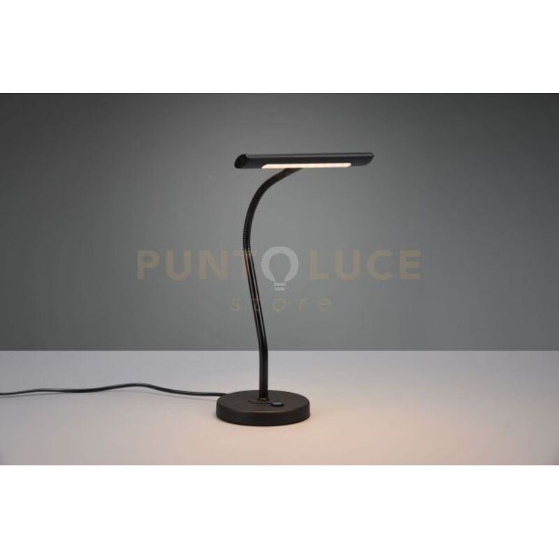 foto del prodotto curtis lampada da tavolo led 4w 430lm, 3000k nera flessibile cm18xh35 dimmerabile
