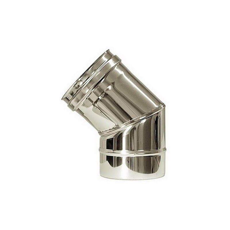 foto del prodotto curva 45 canna fumaria dn 80 tubo acciaio inox 316