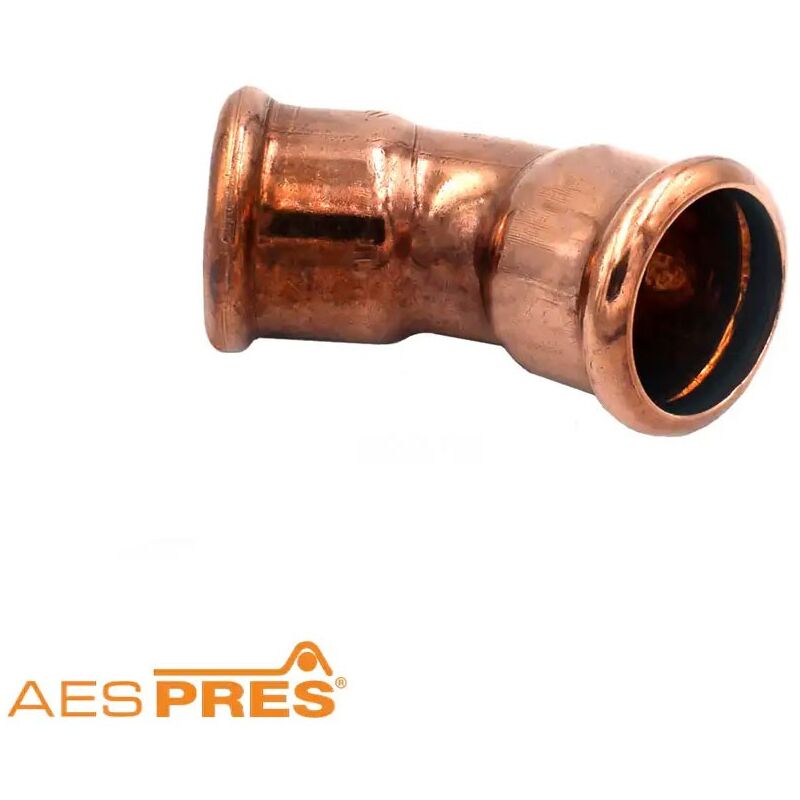 foto del prodotto curva 45 ff 15 aespres in rame a pressare 681015450