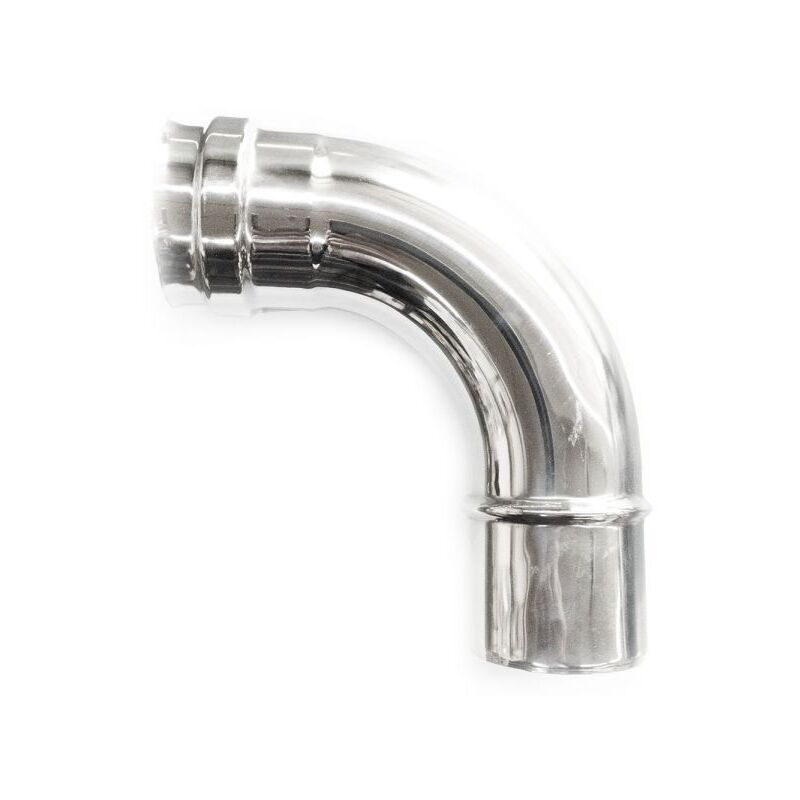 foto del prodotto curva 90 canna fumaria dn 60 tubo acciaio inox 316