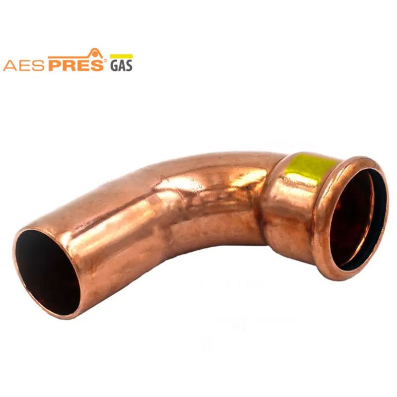 foto del prodotto curva 90 mf 15 aespres gas in rame a pressare 681015901g raccorderie metalliche