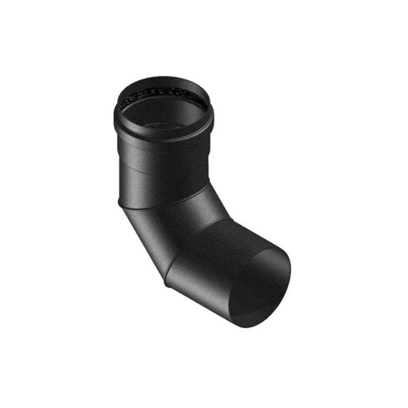 foto del prodotto curva 90 smaltata nero opaco per stufe a pellet 80 conti