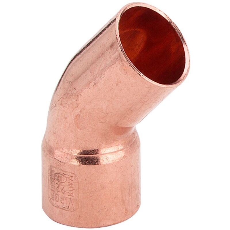 foto del prodotto curva a 45 rame 22 mm estremit a saldare femmina, estremit maschio mf 100605