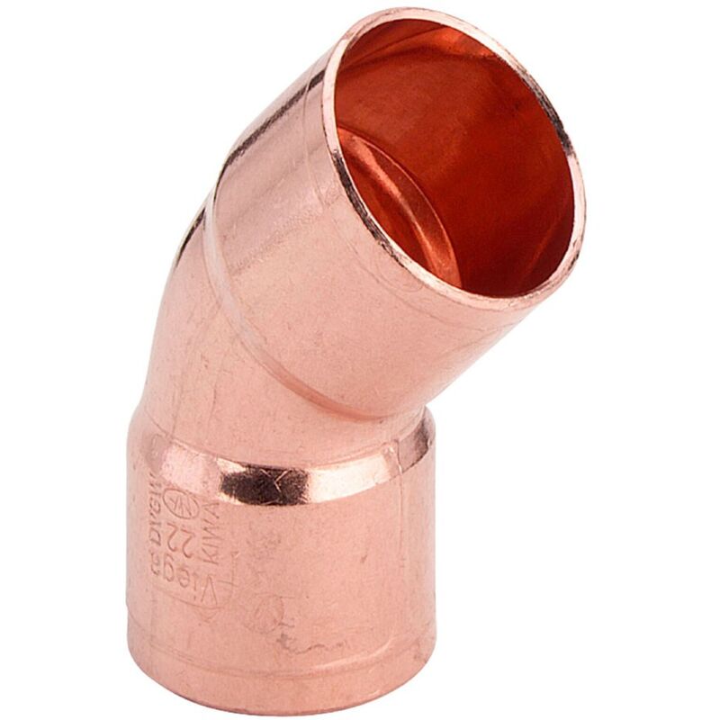 foto del prodotto curva a 45 rame 28 mm estremit a saldare femmina ff 101459