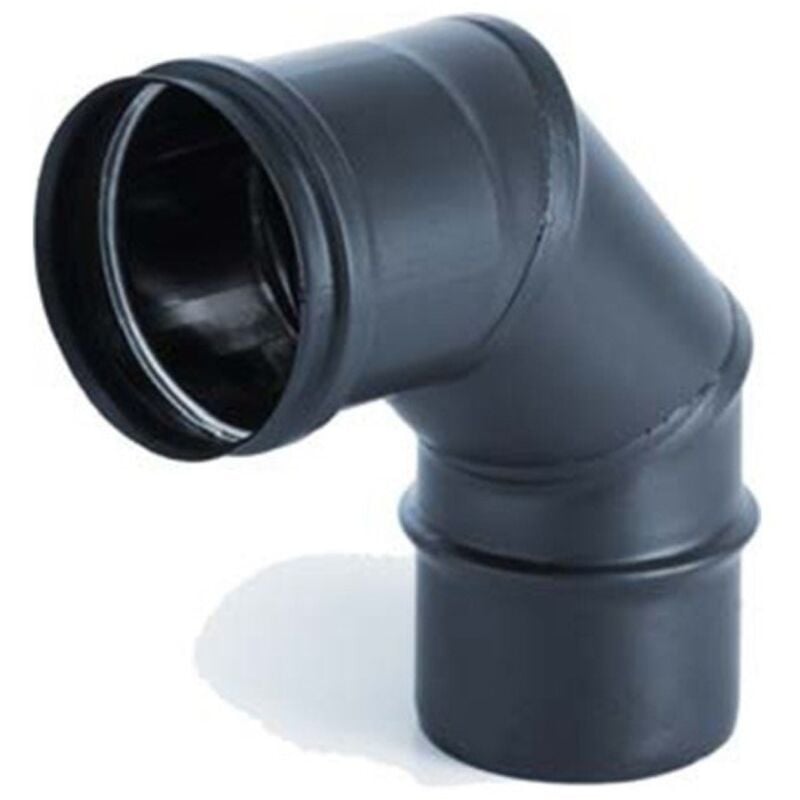 foto del prodotto curva a 90 acciaio smaltato diametro8cm canna fumaria per stufa a pellet