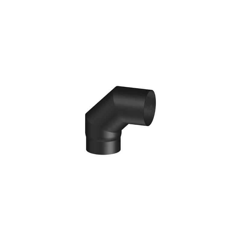 foto del prodotto curva a 90 per canale da fumo per stufe a legna sp 2 mm d 120