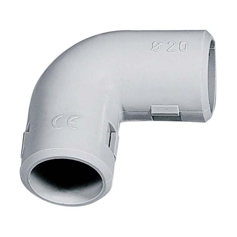 foto del prodotto curva a 90 per tubi rigidi elettrocanali 20 mm ip40 2 pz