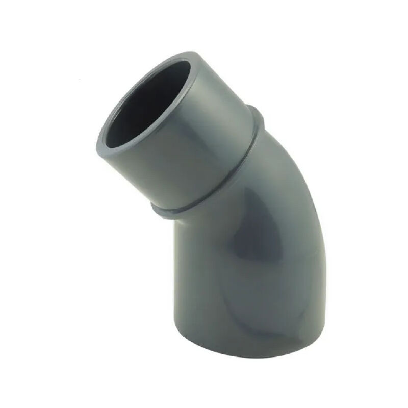 foto del prodotto curva a pressione in pvc 45 diametro 63 mm, maschio femmina