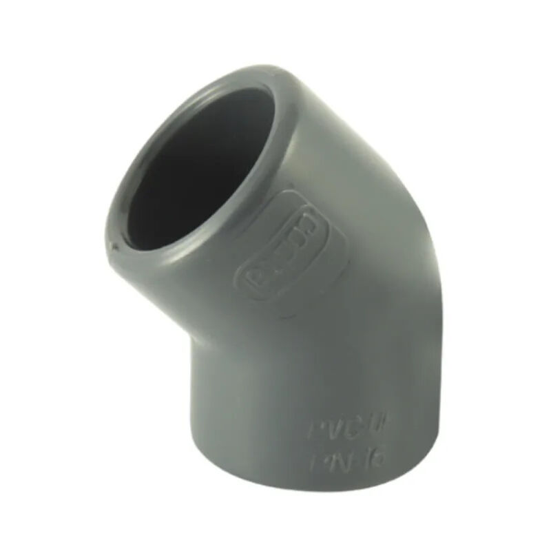 foto del prodotto curva a pressione in pvc 45 diametro 90 mm, femmina