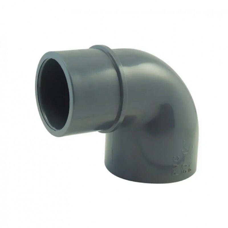 foto del prodotto curva a pressione in pvc 90 diametro 50 mm, maschio femmina