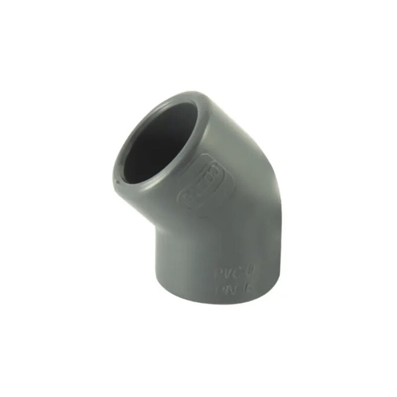 foto del prodotto curva a pressione in pvc a 45 diametro 16 mm, femmina