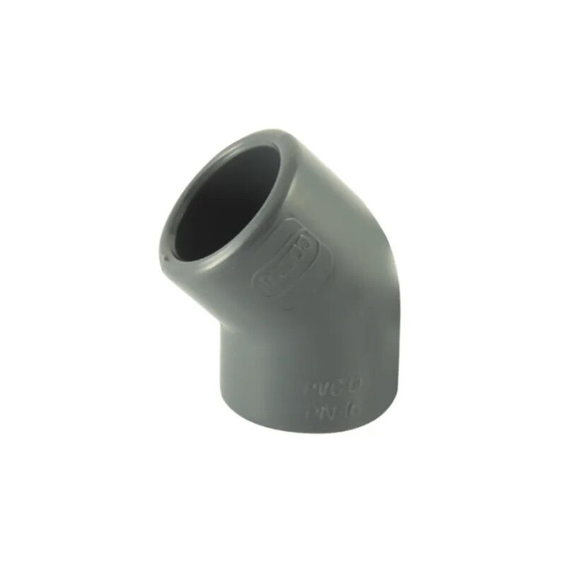 foto del prodotto curva a pressione in pvc a 45 diametro 25 mm, femmina