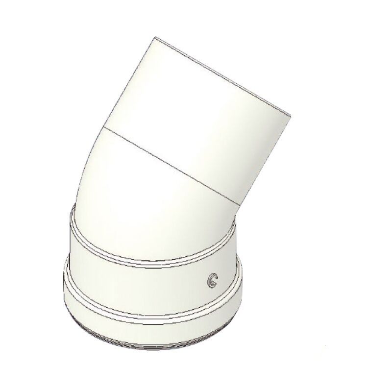 foto del prodotto curva alluminio 45 mf d 80 con guarnizione a norma ce 00000051012