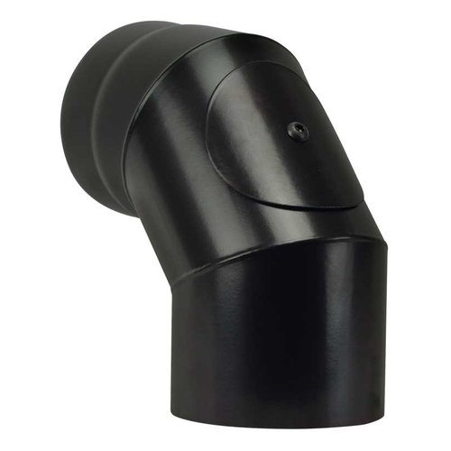 foto del prodotto curva d. 15cm plus light a 90 ispezionabile senza guarnizioni nero opaco nno1508