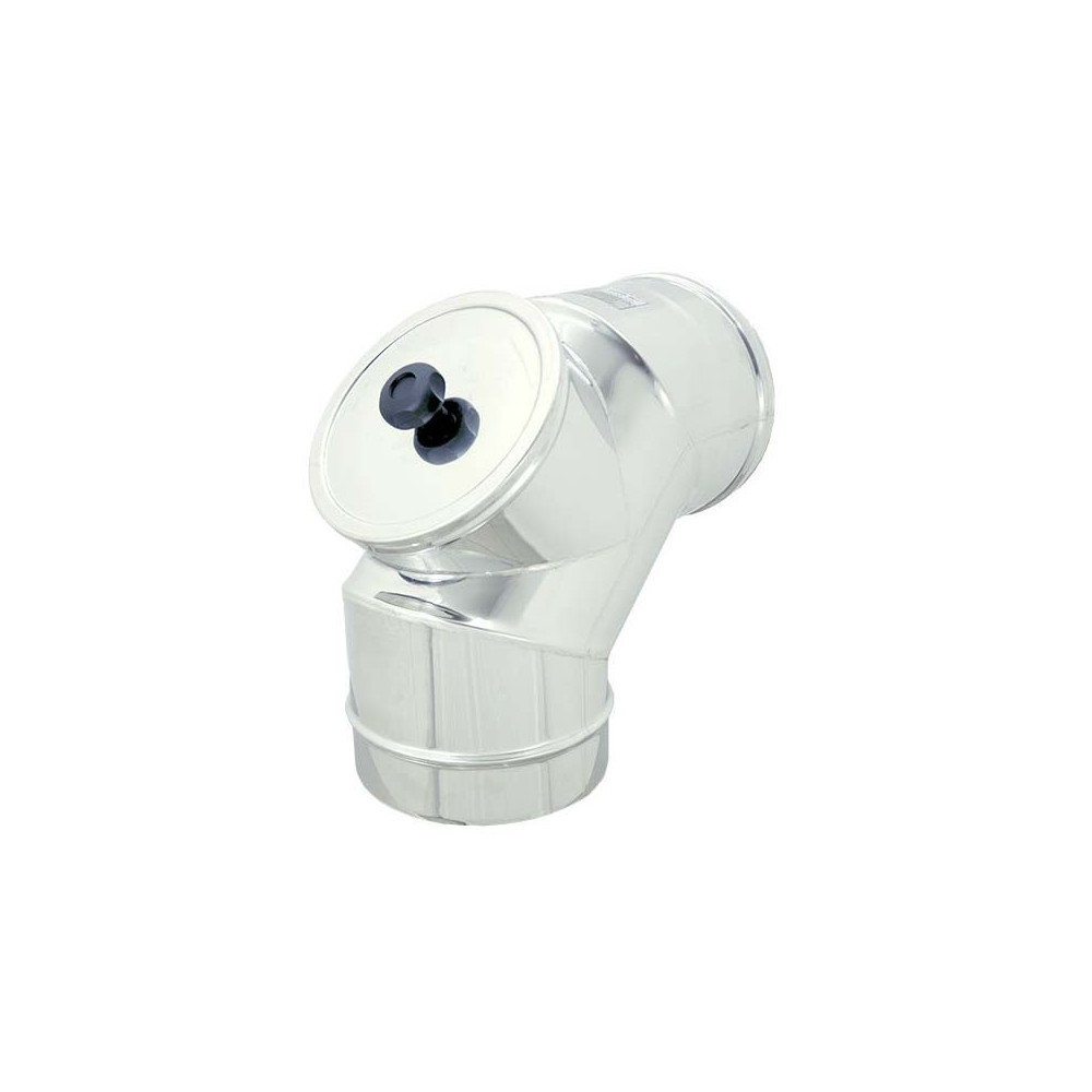 foto del prodotto curva da 250mm gomito mf con ispezione a tappo da in acciaio inox aisi 304