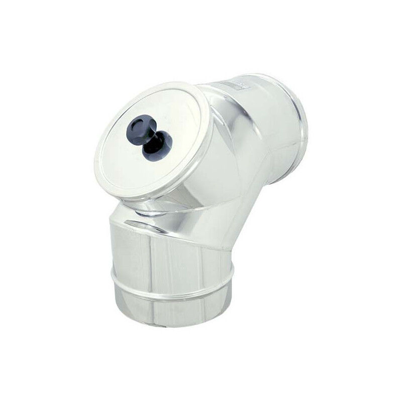 foto del prodotto curva da 80mm gomito mf con ispezione a tappo da in acciaio inox aisi 304