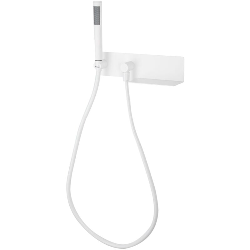 foto del prodotto curva di collegamento a parete czt050 1 bianco con supporto doccia incl. flessibile doccia e doccetta