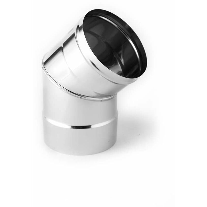 foto del prodotto curva fumo inox conix mono argento 80 mm