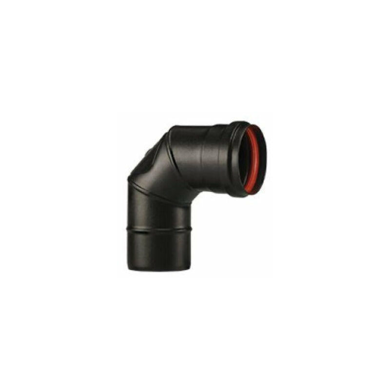 foto del prodotto curva gomito 90 per canna fumaria stufa a pellet 8cm