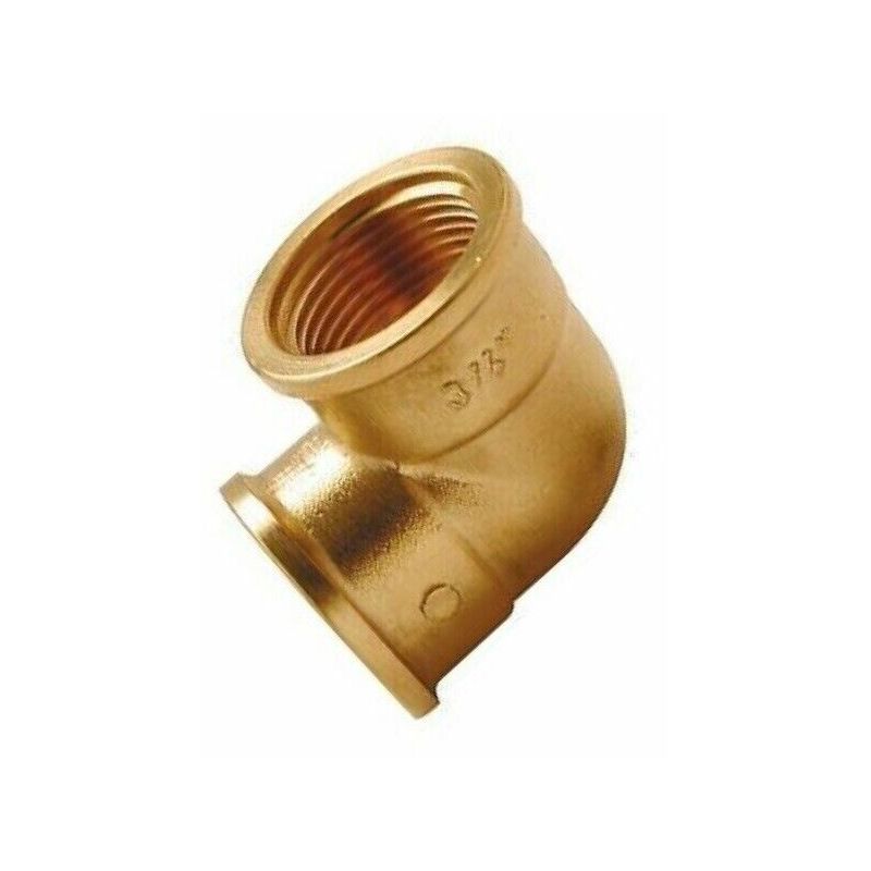 foto del prodotto curva gomito angolo 90 ottone giallo 1 ff raccordo tubo acqua