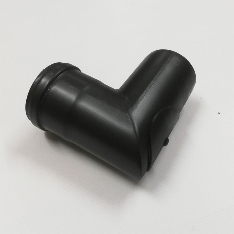 foto del prodotto curva gomito con ispezione 90 nero pellet da 80mm