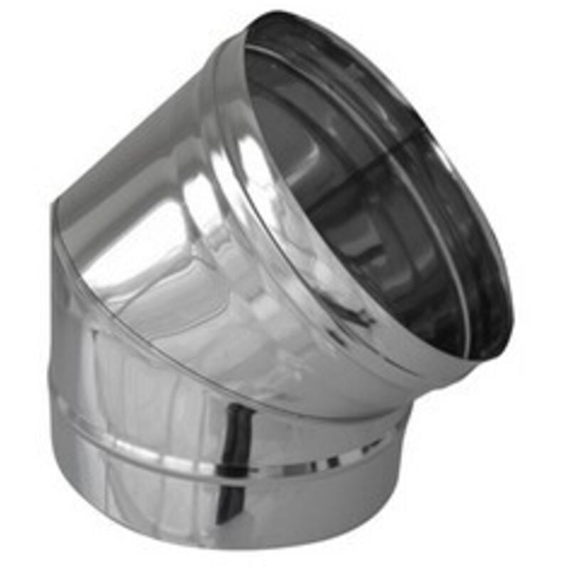 foto del prodotto curva in acciaio 316l a 45 per canne fumarie diam. 50