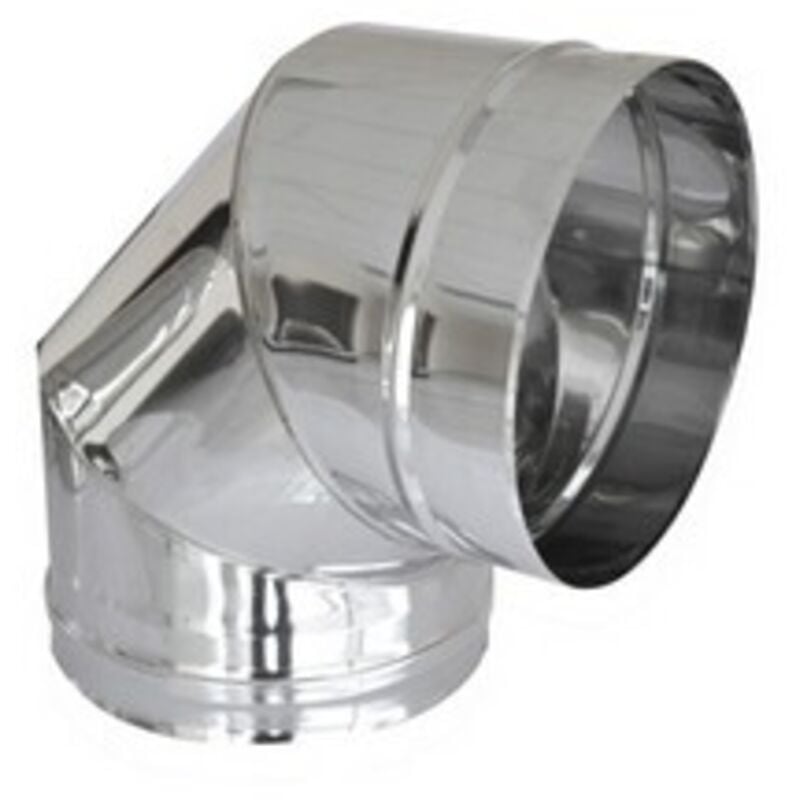 foto del prodotto curva in acciaio 316l a 90 per canne fumarie diam. 50