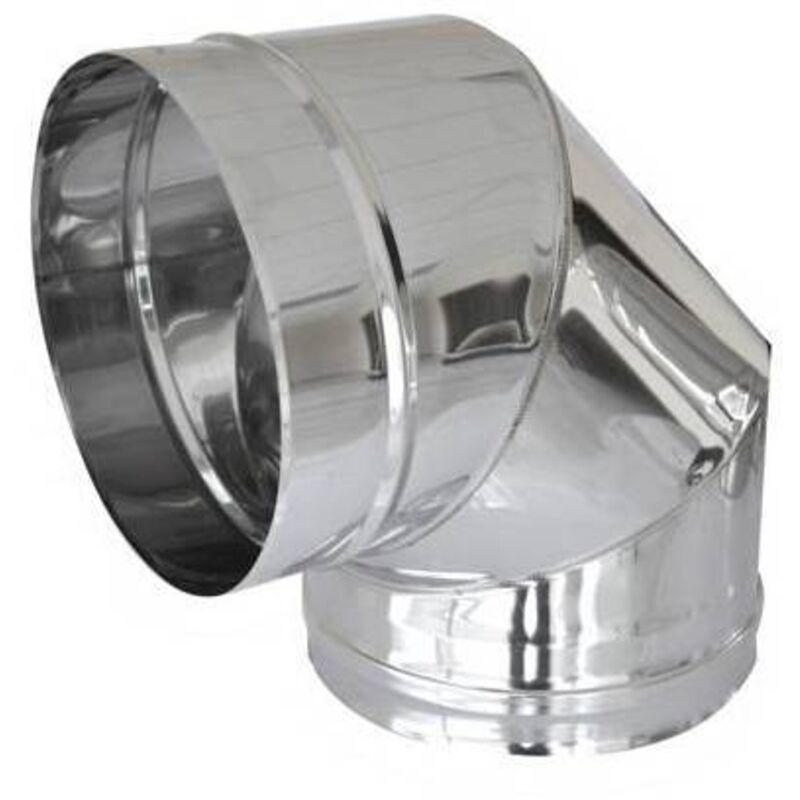 foto del prodotto curva in acciaio a 90 per canne fumarie diam. 200 dk