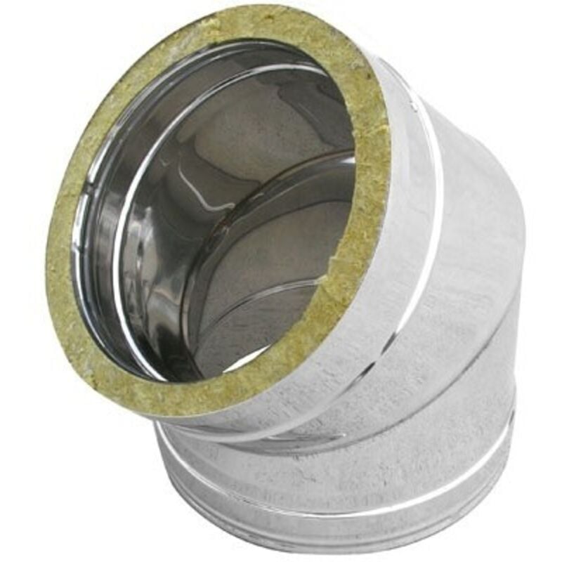 foto del prodotto curva in acciaio inox 316l a 45 doppia parete d. int. 80 - d. est. 130