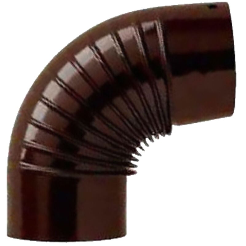 foto del prodotto curva per stufa a legna 90° smaltato marrone gomito diametro cm.12 ø 120 mm