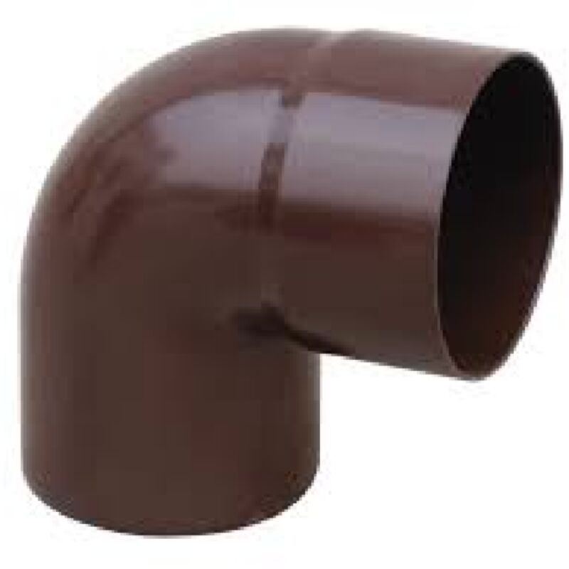 foto del prodotto curva per tubo pluviale in pvc color marrone 80