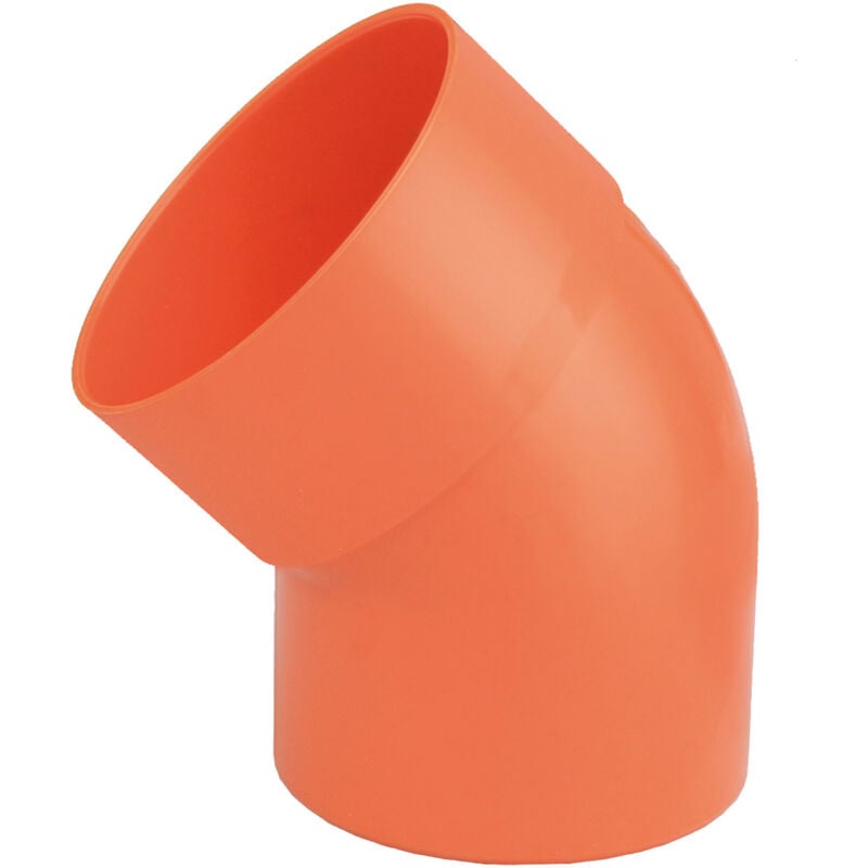 foto del prodotto curva pvc 45 dm 140 mf arancio