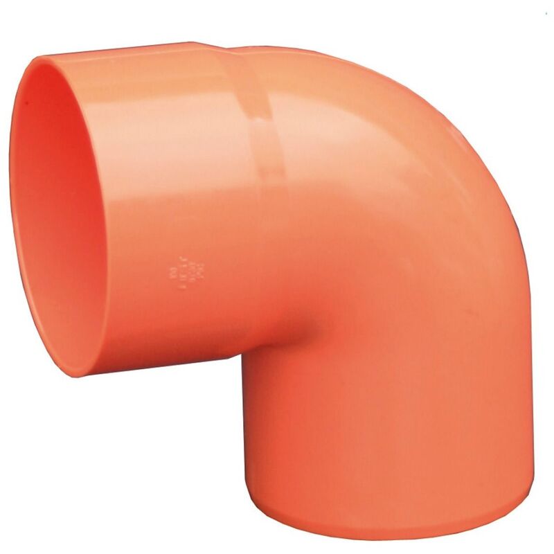 foto del prodotto curva pvc 87 dm 100 mf arancio