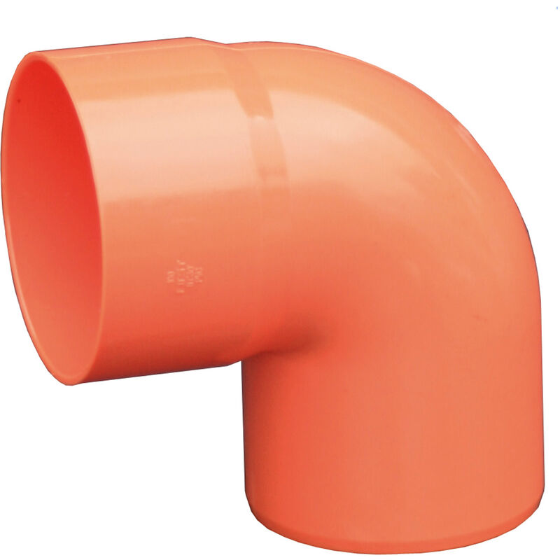 foto del prodotto curva pvc 87 dm 80 mf arancio