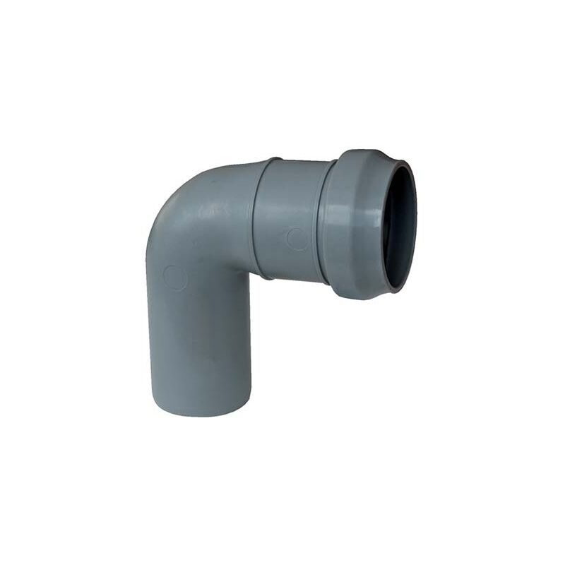 foto del prodotto curva scarico idrico ad innesto pp grigio mm 90 45 