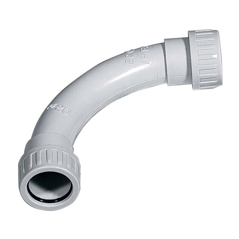 foto del prodotto curva stagna a 90 per tubi rigidi elettrocanali 16 mm ip65 2 pz