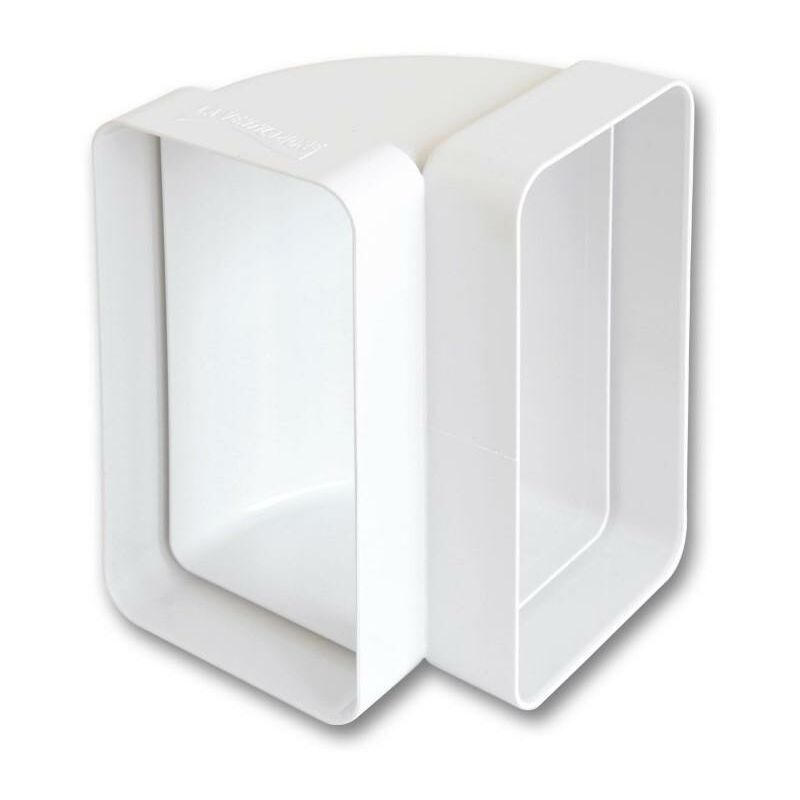 foto del prodotto curva verticale tubo rettangolare la ventilazione bianco ccv126b
