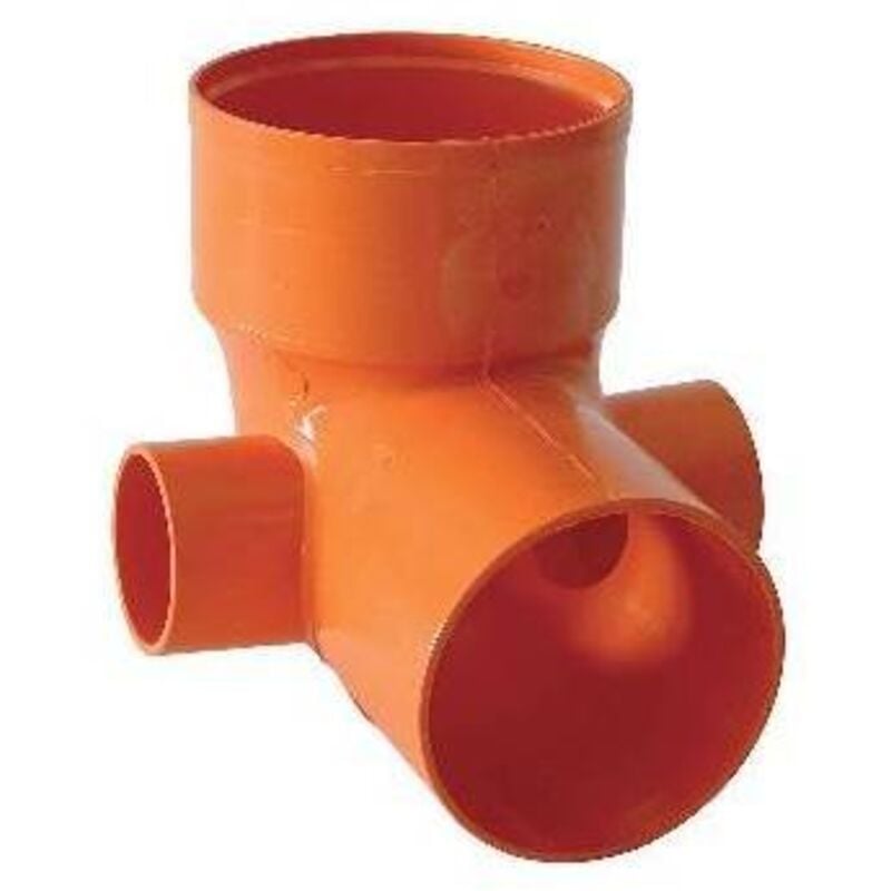 foto del prodotto curva wc 2 attacchi in pvc rosso diam. 100 att. diam. 40