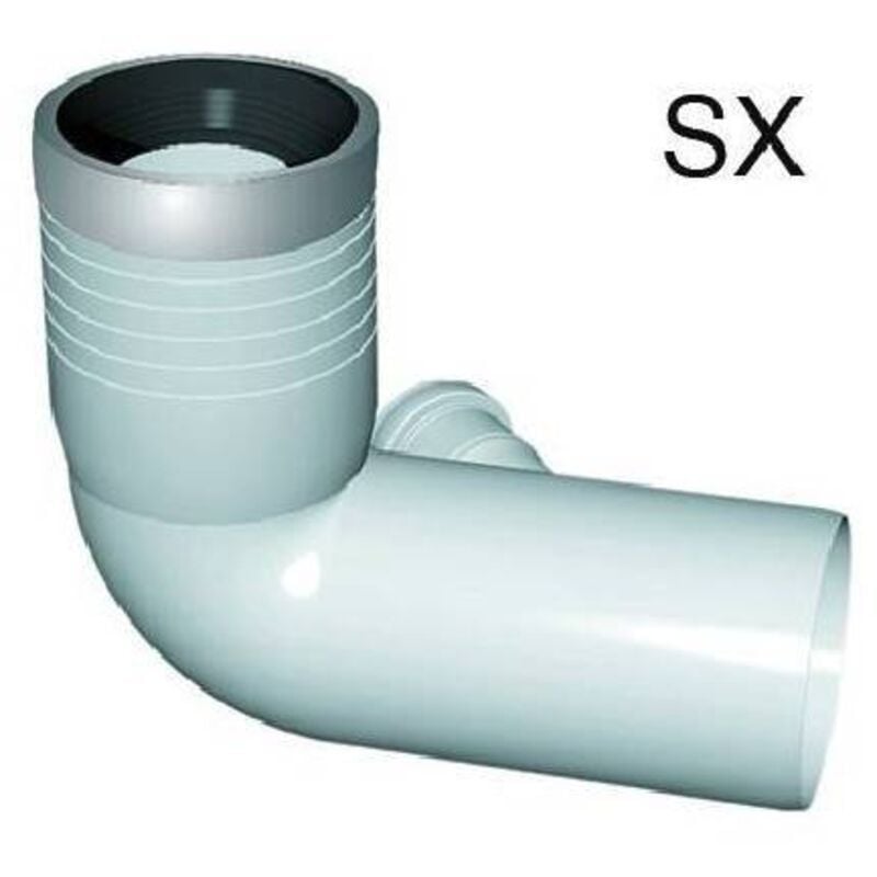 foto del prodotto curva wc prolungata 1 attacco con guarnizione e tappo d. 90-116-40 sx nicol