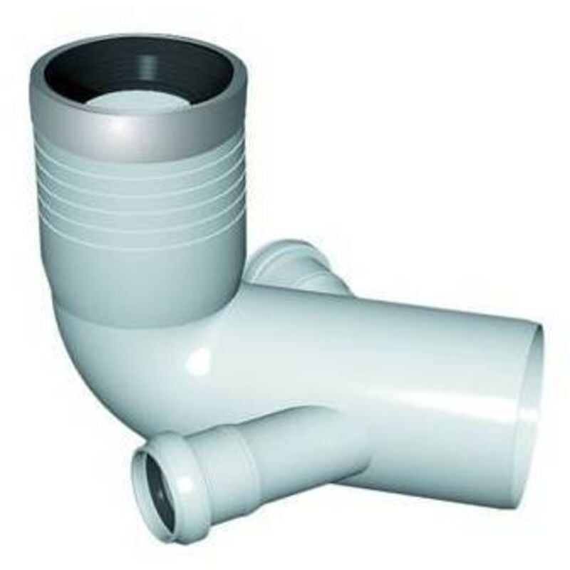 foto del prodotto curva wc prolungata 2 attacchi con guarnizione e tappo d. 90-116-40 nicol
